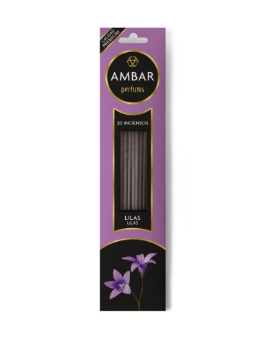 AMBAR INCIENSO 20 VARILLAS LILAS DEL VALLE