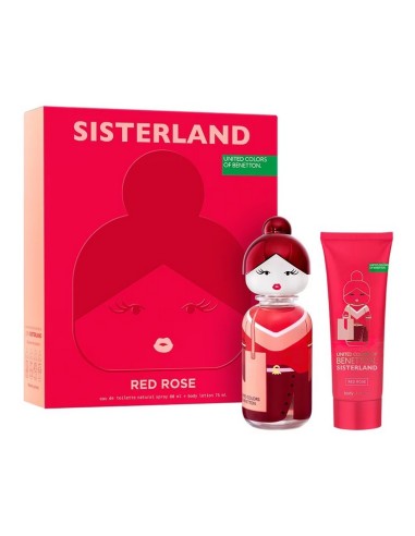 BENETTON SET COLONIA VAP 80ML SISTERLAND RED ROSE + BODY 75ML