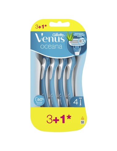 GILLETTE WOMAN VENUS MAQUINILLA DESECHABLE OCEANA 3 HOJAS PACK 3+1 UD