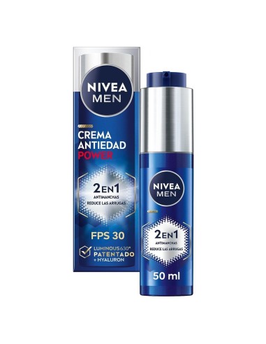 NIVEA MEN CREMA ANTIEDAD POWER 2 EN 1 ANTIMANCHAS SPF30 50ML