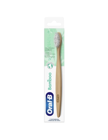 CEPILLO DENTAL ORAL B 100% MANGO DE BAMBOO