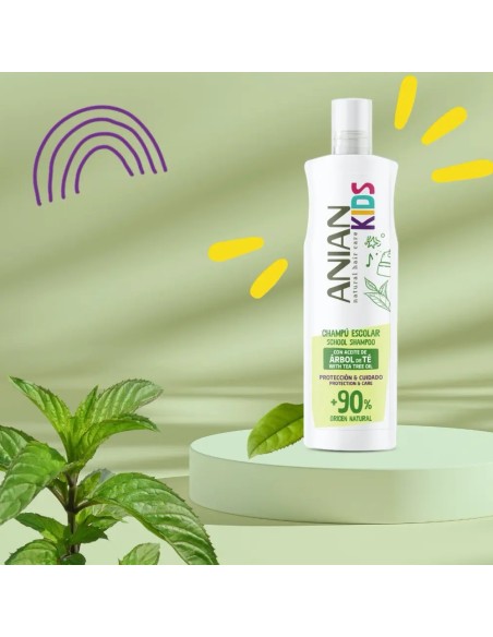 ANIAN CHAMPU ESCOLAR CON ACEITE ARBOL DEL TE 400ML