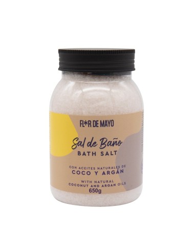 FLOR DE MAYO SAL DE BAÑO BOTE 650GRS COCO Y ARGAN