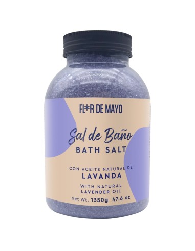 FLOR DE MAYO SAL DE BAÑO BOTE 1350GRS LAVANDA