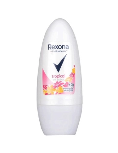 REXONA DESODORANTE ROLL-ON WOMAN TROPICAL 50ML 0% ALCOHOL