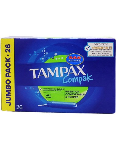 TAMPAX COMPAK 26 UDS SUPER PACK AHORRO