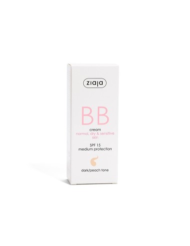 ZIAJA BB CREAM PIELES SECAS, SENSIBLES, DESHIDRATADAS O NORMALES SPF15 - TONO OSCURO 50ML