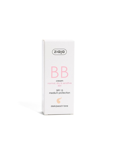 ZIAJA BB CREAM PIELES SECAS, SENSIBLES, DESHIDRATADAS O NORMALES SPF15 - TONO OSCURO 50ML