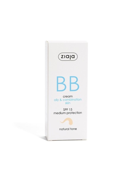 ZIAJA BB CREAM PARA PIELES GRASAS Y MIXTAS SPF15 - TONO NATURAL 50 ML