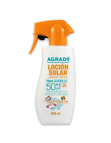 AGRADO SOLAR KIDS LOCION PIEL SENSIBLE FP50+ PISTOLA 250ML