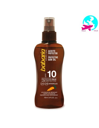 BABARIA SOLAR ACEITE ZANAHORA SPF10 100ML (VIAJE)