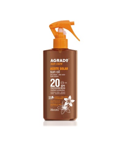 AGRADO SOLAR ACEITE SPF20 PISTOLA 200ML