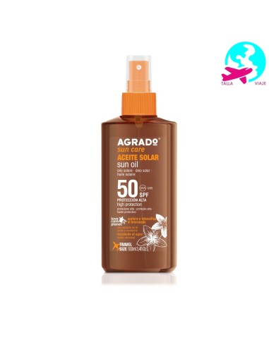 AGRADO SOLAR ACEITE SPF50 SPRAY 100ML