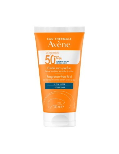 AVENE SOLAR FLUIDO FACIAL SIN PERFUME SPF50+ 50ML