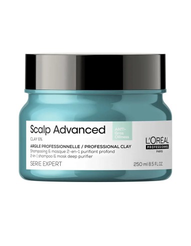 LOREAL SCALP ADVANCED CHAMPU Y MASCARILLA PURIFICANTE 2 EN 1 250ML