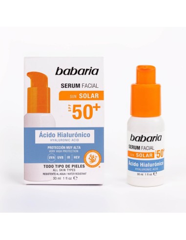 BABARIA SOLAR FACIAL SERUM HIALURONICO SPF50+ 30ML