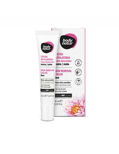 Body Natur Depilación Crema Rostro Ultra Sensible 20 ml | Suave y Eficaz | Drolim.com