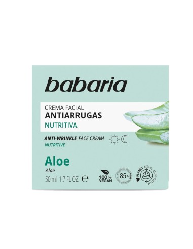 BABARIA CREMA FACIAL ALOE VERA NUTRITIVA ANTIARRUGAS 50ML