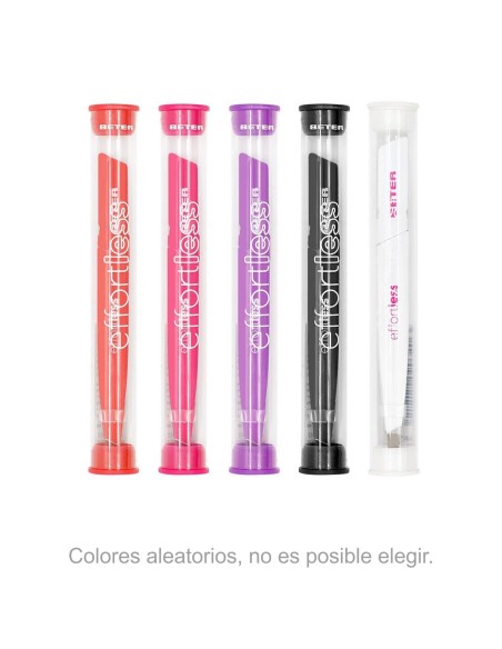 PINZA DE DEPILAR 10 CM EFFORTLESS PUNTA OBLICUA INOXIDABLE