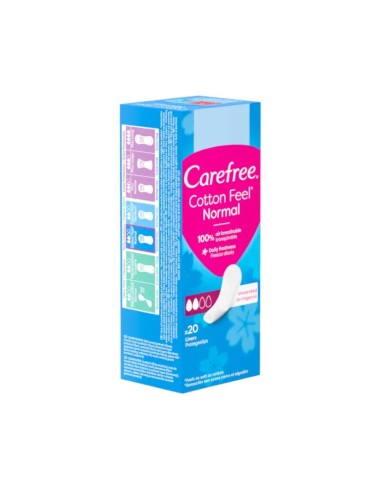 CAREFREE SALVA SLIP 20 UDS. COTTON FEEL NORMAL