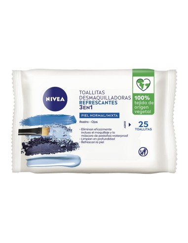 NIVEA TOALLITAS DESMAQUILLAR PIEL NORMAL A MIXTA 25 UDS.