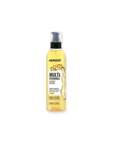 AGRADO ACEITE CAPILAR MULTI VITAMINAS DOSIFICADOR 200ML