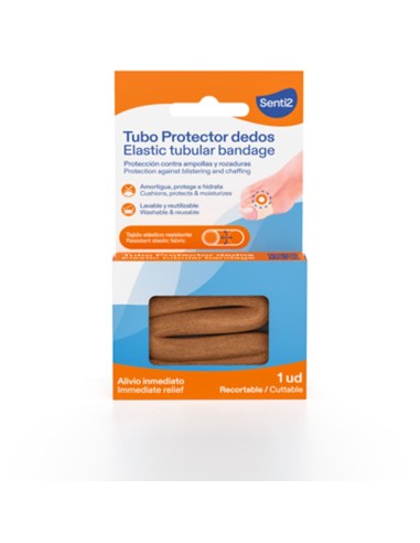 SENTI2 TUBO PROTECTOR DE DEDOS CONTRA AMPOLLAS Y ROZADURAS 1 UD. 15 CM.