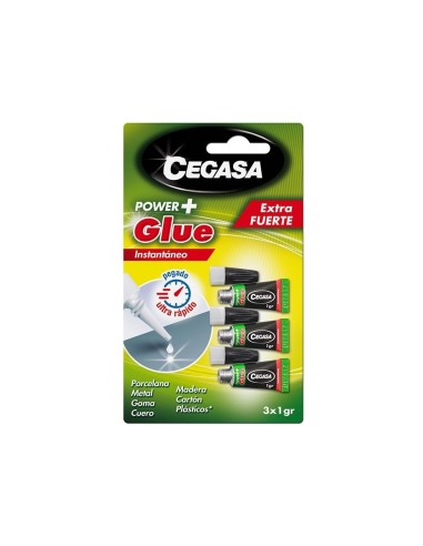 CEGASA PEGAMENTO INSTANTANEO POWER GLUE TRIO 3X1 GRS