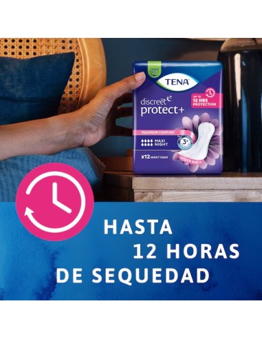 TENA DISCREET COMPRESA DE INCONTINENCIA MAXY NOCHE 12 UDS