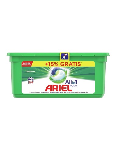 ARIEL DETERGENTE CAPSULAS LAVADORA 30 (27+3) LAVADOS