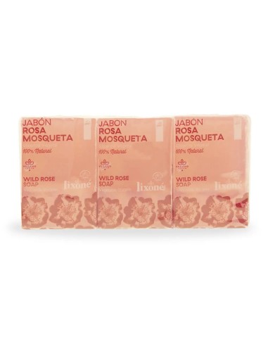 LIXONE JABON DE MANOS PASTILLA 3X125 GRS. ROSA MOSQUETA