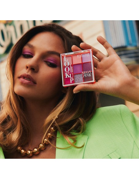 EVELINE PALETAS DE SOMBRAS LOOK UP 9 COLORS NEO PINK