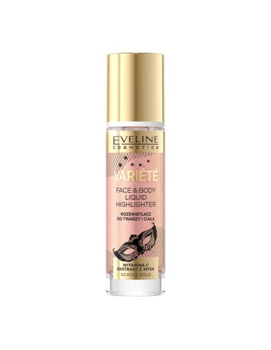 EVELINE ILUMINADOR VARIETE LIQUID HIGHLIGHTER ROSTRO Y CUERPO Nº 02 ROSE GOLD