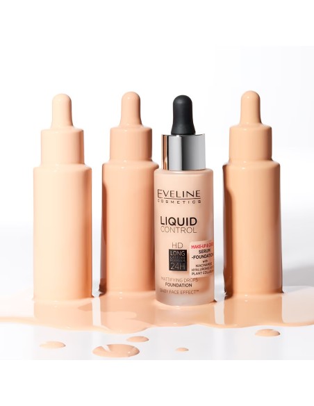 EVELINE MAQUILLAJE MATIFICANTE LIQUID CONTROL CON GOTERO 32ML 050-GOLDEN