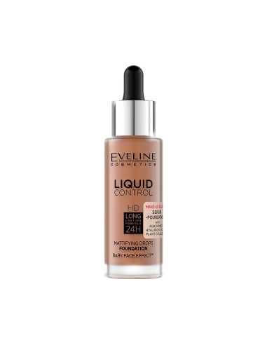 EVELINE MAQUILLAJE MATIFICANTE LIQUID CONTROL CON GOTERO 32ML 065-TOFFEE