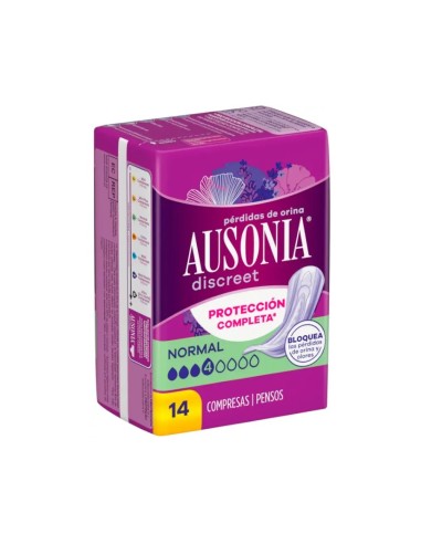 AUSONIA DISCREET COMPRESA DE INCONTINENCIA NORMAL 14 UDS