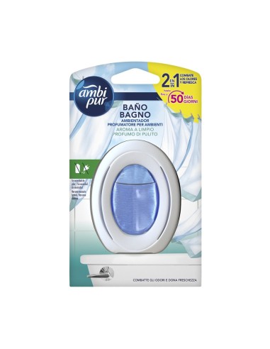 AMBIPUR AMBIENTADOR PARA BAÑO AROMA LIMPIO 1 UD