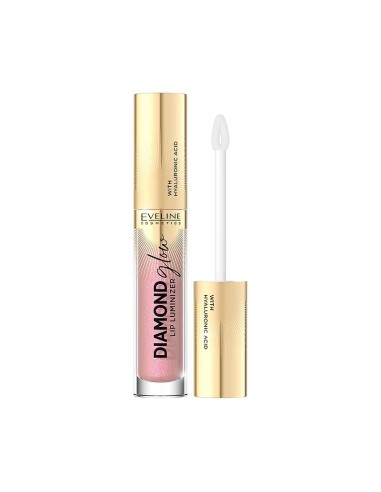 EVELINE BRILLO DE LABIOS CON ACIDO HIALURONICO DIAMOND GLOW Nº08 HONEY GLAM