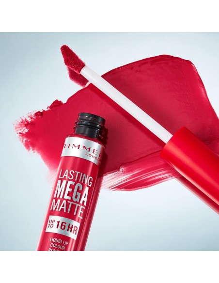 RIMMEL BARRA LABIAL LASTING MEGA MATTE LIQUID LIP COLOUR 910 FUCHSIA FLUSH