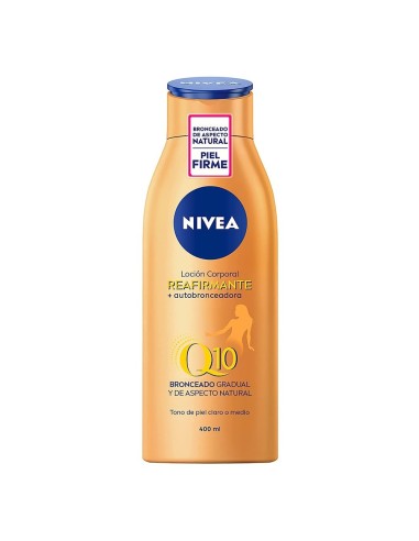 NIVEA BODY MILK 400ML Q10 LOCION AUTOBRONCEADORA REAFIRMANTE