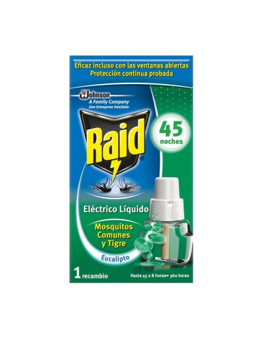 RAID ELECTRICO RECAMBIO LIQUIDO 1X45 NOCHES EUCALIPTO