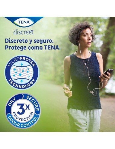 Salva Slip TENA Discreet Ultra Mini para Incontinencia Leve, 28 Unidades