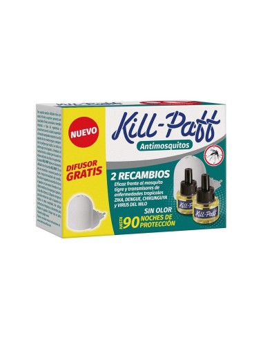 KILL PAFF ANTI-MOSQUITOS RECAMBIO 2 UDS + 1 APARATO GRATIS