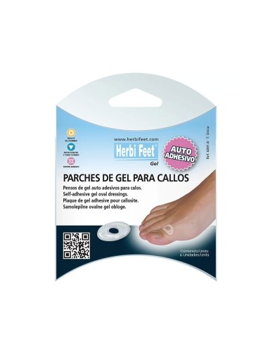 HERBI FEET PARCHES DE GEL AUTOADHESIVOS PARA CALLOS 6 UDS.