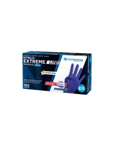 GUANTES NITRILO AZUL 100UD EXTREME LITE  10 EX-GRANDE DESECHABLES 5,0 GRS