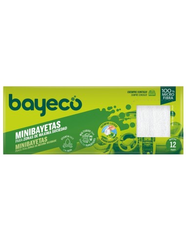 BAYECO MINIBAYETAS DE MICROFIBRA SET DISPENSADOR 12 UDS (30X30 CM)