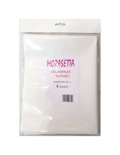 DELANTALES PLASTICOS MORASETA BLANCOS 4 UDS 84 X 140 CM
