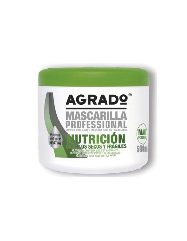 AGRADO MASCARILLA CAPILAR NUTRITIVA CABELLOS SECOS 500ML