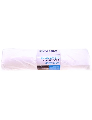 ROLLO BAYETA CUBREMOPA PAMEX 45CM X 15 MTS (GASA ATRAPAPOLVO)