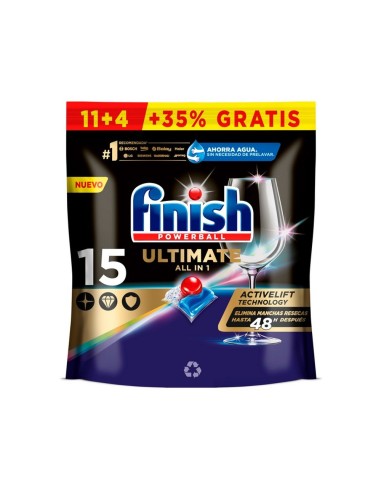 FINISH LAVAVAJILLAS PASTILLAS 11+4 QUANTUM ULTIMATE